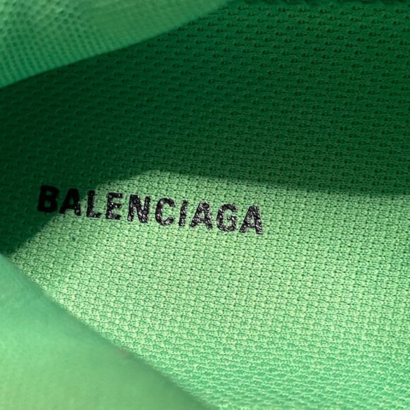 Balenciaga Neon Green Mesh and Leather Triple S Sneakers Size: EU 38-US 8 - Picture 10 of 16